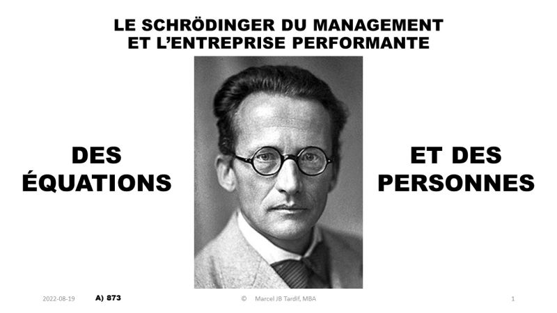 Lire la suite à propos de l’article Le Schrödinger du management et l’entreprise performante