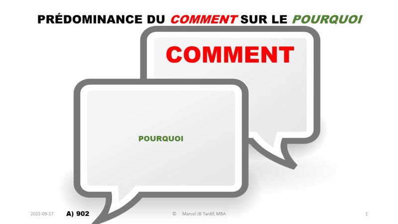 Lire la suite à propos de l’article Prédominance du comment sur le pourquoi