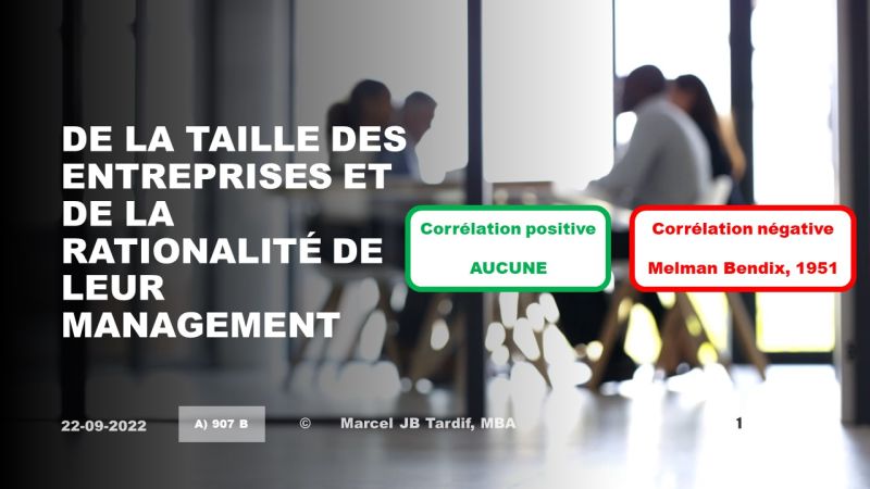 Lire la suite à propos de l’article De la taille des entreprises et de la rationalité de leur management