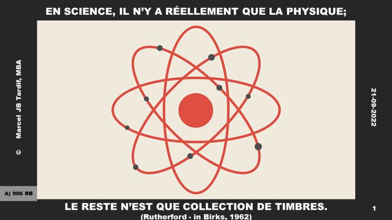 Lire la suite à propos de l’article En science, il n’y a réellement que la physique; le reste n’est que collection de timbres