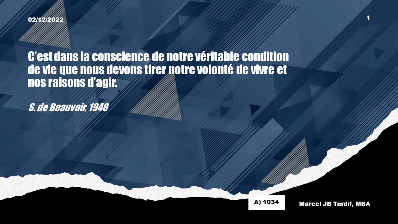 You are currently viewing C’est dans la conscience de notre véritable condition de vie que nous devons tirer notre volonté de vivre et nos raisons d’agir