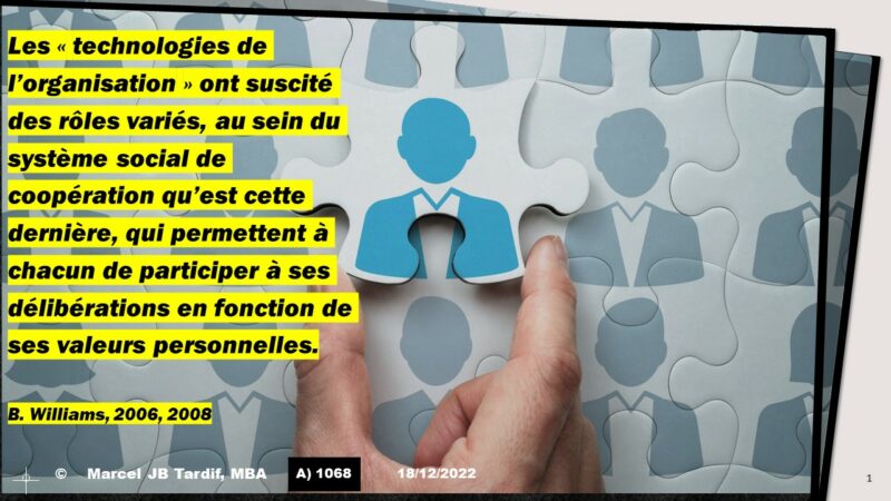 Systeme Des Roles Les « technologies de l’organisation » ont suscité des rôles variés, au ...