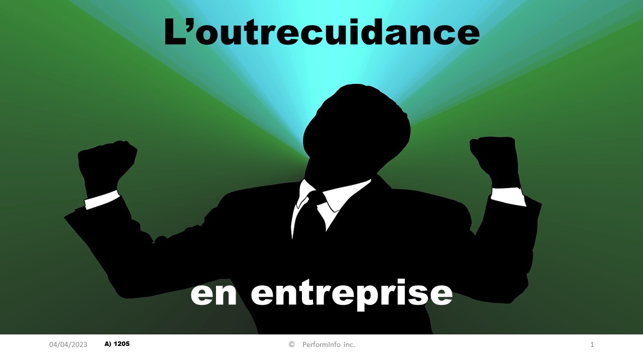 You are currently viewing L’outrecuidance en entreprise