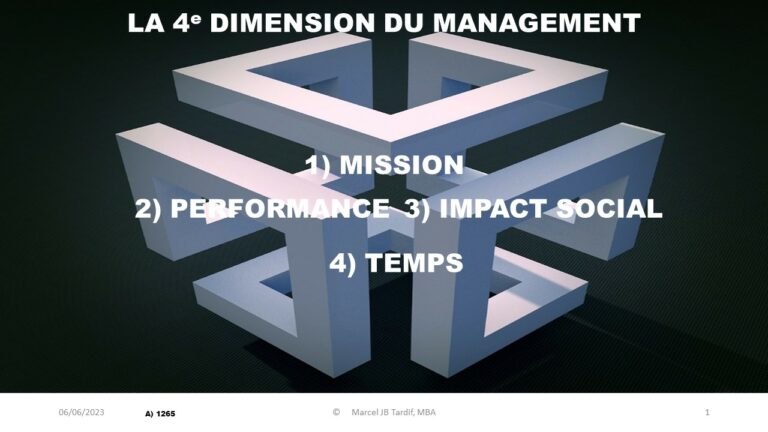 Lire la suite à propos de l’article La 4e dimension du management