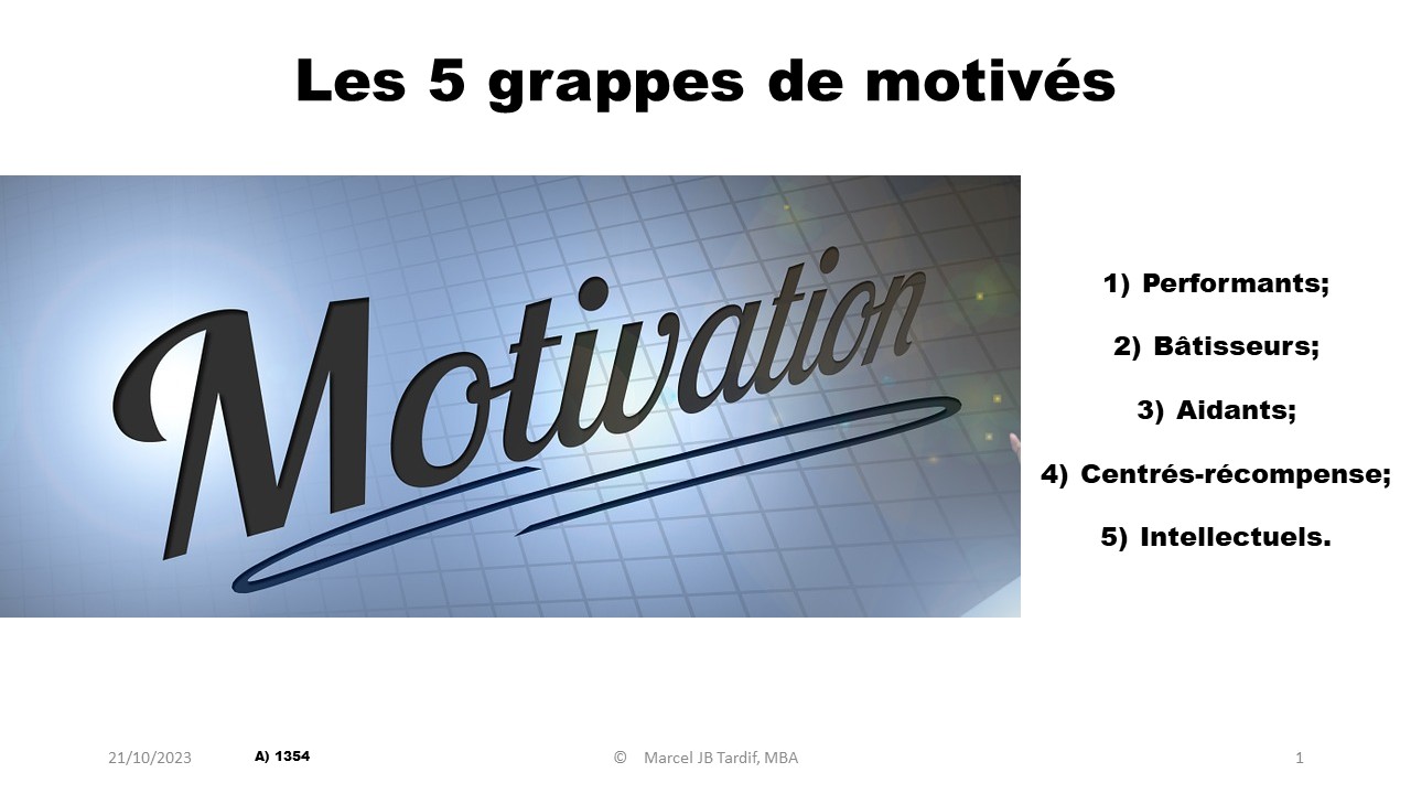 You are currently viewing Les 5 grappes de motivés